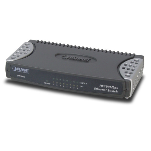 Swithch 8-port Fast Ethernet - Planet, Made in Taiwan